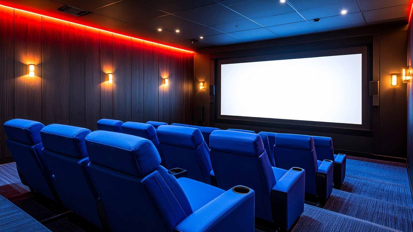 Mini Theatre with luxury blue recliners