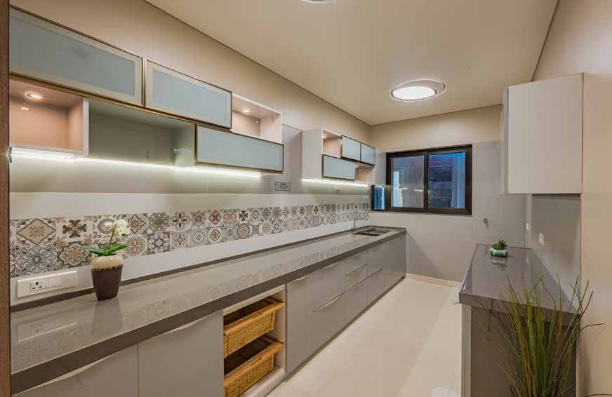 Actual site image of sample flat kitchen