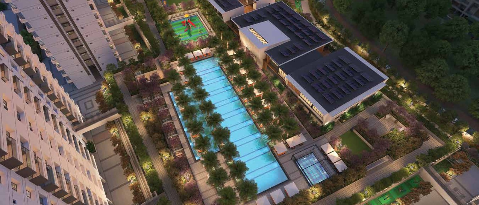 Rooftop, ground and 90,000 sq. ft. landscaped podium amenities